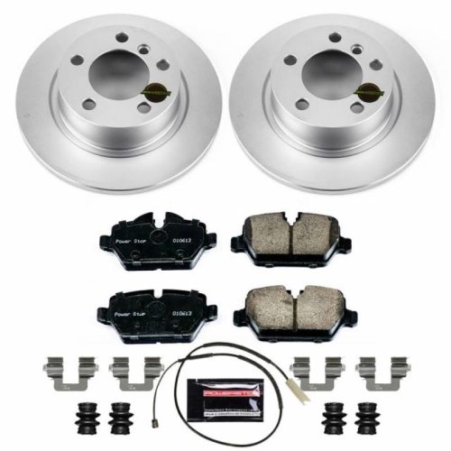 2011-2014 Mini Cooper Countryman Rear Z23 Evolution Sport Coated Brake Rotor and Carbon-Fiber Ceramic Pad Assembly - Premium Replacement