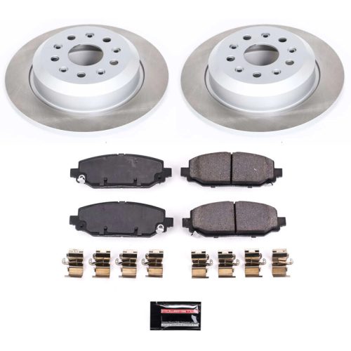 2018-2021 Jeep Wrangler Rear Semi-Coated Rotor Brake Kit with Ceramic Pads - Heavy-Duty Fleet Replacement
