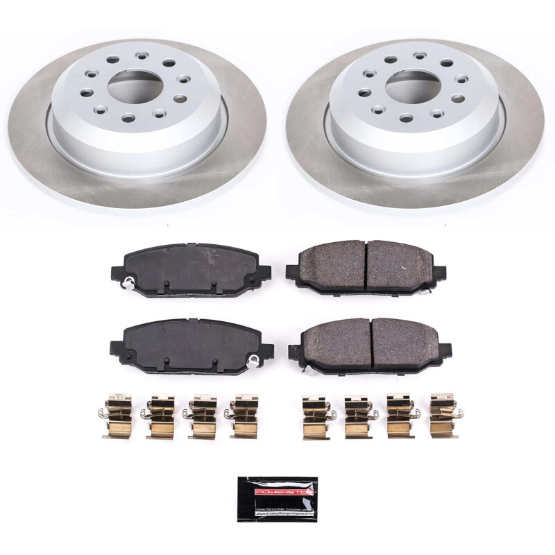 2018-2021 Jeep Wrangler Rear Semi-Coated Rotor Brake Kit with Ceramic Pads - Heavy-Duty Fleet Replacement