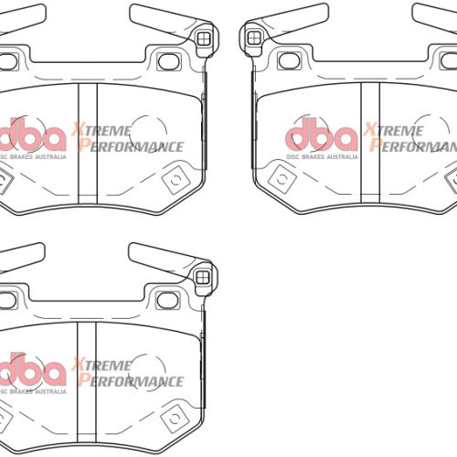 DBA XP Performance Brake Pads Rear for Kia Stinger 2018-22 - Heavy-Duty Brake Pad Assembly for High Friction and Extreme Conditions