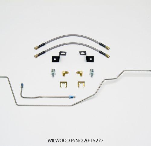 139761 Wilwood Flexline Kit 14 inch -3 M10-1.0 IF 1/8 NPT 90 Deg with tubing for heavy-duty hydraulic applications