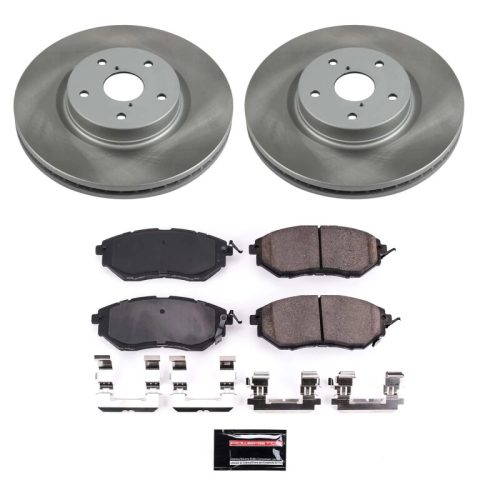 2015-2021 Subaru Legacy, Outback, WRX & 2006 Subaru B9 Tribeca Front Semi-Coated Rotor Brake Assembly - Premium Replacement