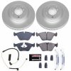 2006-2008 BMW Z4 Front Brake Rotor and Pad Assembly - Heavy Duty Drilled and Slotted Rotor with Carbon-Fiber Ceramic Pads - Premium Replacement