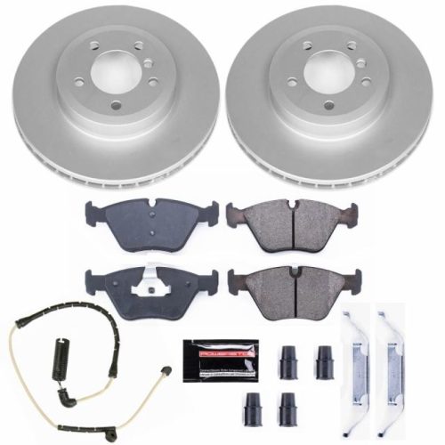 2006-2008 BMW Z4 Front Brake Rotor and Pad Assembly - Heavy Duty Drilled and Slotted Rotor with Carbon-Fiber Ceramic Pads - Premium Replacement