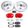 2001-2004 Lexus GS Series Front Heavy-Duty Drilled and Slotted Brake Rotor and Carbon-Fiber Ceramic Brake Pad Upgrade - Premium Replacement