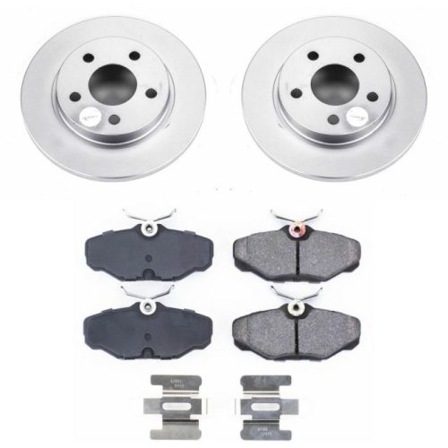 1995-2002 Lincoln Continental Rear Power Stop Z17 Evolution Geomet Coated Brake Rotor & Ceramic Pad Assembly - Heavy-Duty Fleet Replacement