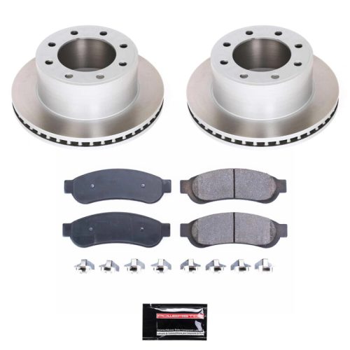 2010-2011 Ford F-250 Super Duty Rear Heavy-Duty Semi-Coated Rotor Brake Assembly - Premium Replacement