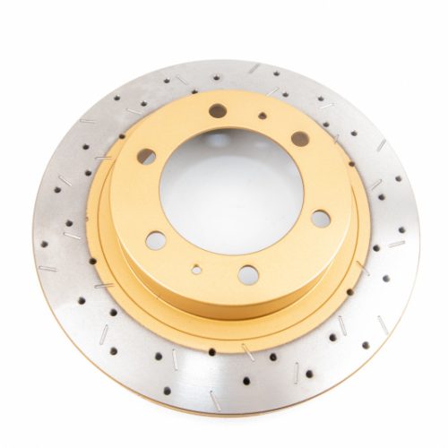 DBA 4000 Series XS Rotor for Toyota Tacoma and Lexus GX470 Front Drilled and Slotted - Premium Replacement
