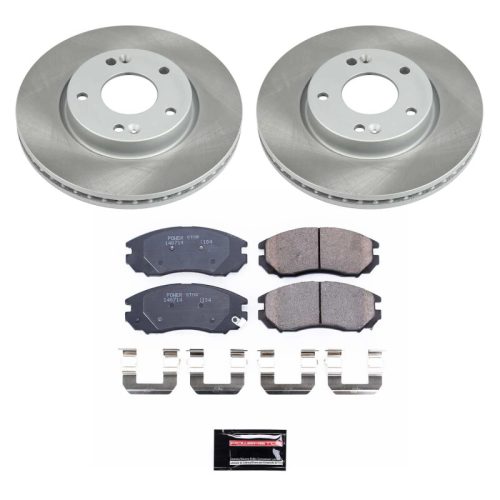2004-2006 Hyundai Tiburon Front Semi-Coated Rotor Brake Assembly - Heavy-Duty Fleet Replacement
