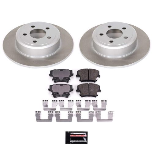 2006-2010 Dodge Magnum & Chrysler 300 Heavy-Duty Rear Semi-Coated Rotor and Ceramic Brake Pad Assembly - Premium Replacement