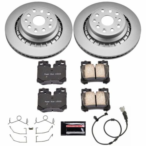 2007-2009 Lexus LS460 & LS600h Rear Brake Rotor and Ceramic Pad Assembly - Premium Replacement