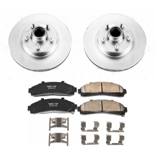 2000-2001 Mercury Mountaineer & Ford Explorer Front Heavy-Duty Z17 Evolution Geomet Coated Brake Rotor & Ceramic Pad Assembly - Premium Replacement