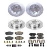 2020-2021 Kia Soul & Hyundai Venue Front & Rear Z23 Evolution Brake Upgrade Kit - Heavy-Duty Drilled & Slotted Rotors with Carbon-Fiber Ceramic Pads - Premium Replacement