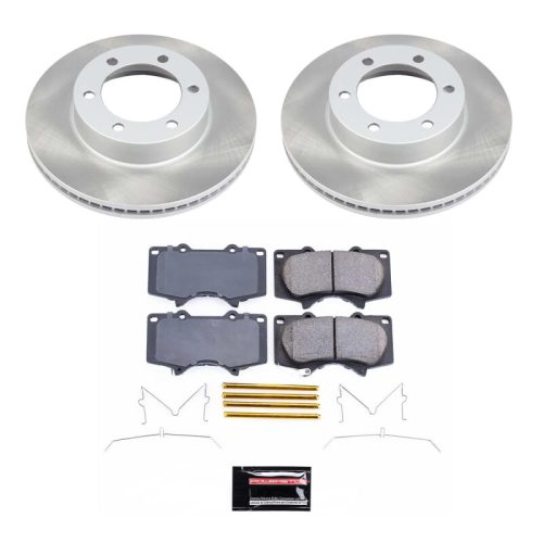 2001-2006 Toyota Tundra & 2001-2005 Toyota Sequoia Front Semi-Coated Rotor Brake Assembly - Premium Replacement