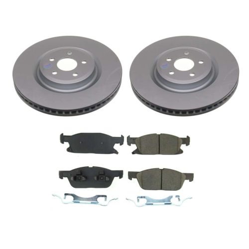 2019-2024 Ford Edge Front Z17 Coated Brake Rotor and Ceramic Brake Pad Assembly - Premium Replacement