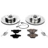 2004-2010 BMW 5 Series Front Brake Upgrade Kit with Drilled & Slotted Rotors and Carbon-Fiber Ceramic Pads - Premium Performance Replacement