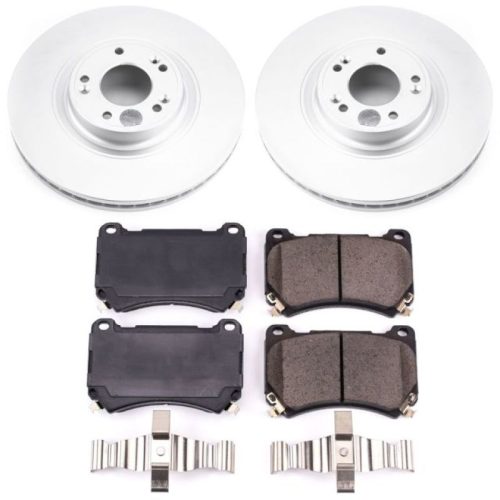 2009-2014 Hyundai Genesis Front Brake Rotors and Ceramic Brake Pads Assembly - Heavy-Duty Fleet Replacement
