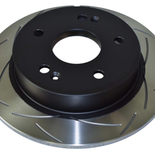 DBA Street Series T2 Slotted Brake Rotor - 2012-13 Honda Civic and Prelude Rear Heavy-Duty Application - Premium Replacement