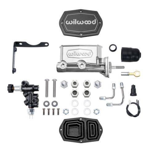 261-17796-P Wilwood MOPAR Compact Tandem Master Cylinder Kit with P-Valve and Pushrod for Automotive Drop-in