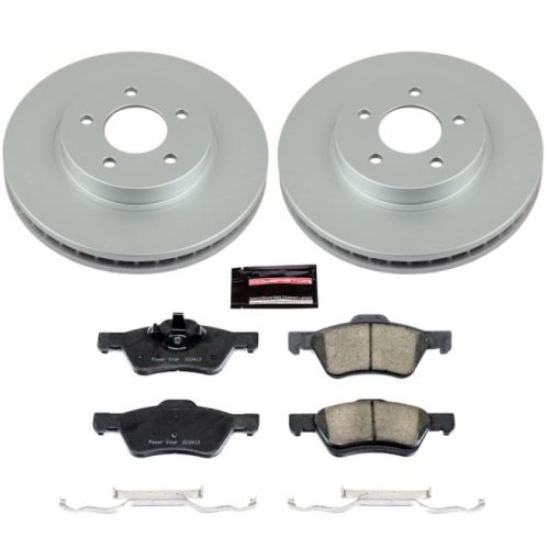 2008-2010 Ford Escape Front Z17 Evolution Geomet Coated Brake Rotor and Ceramic Pad Assembly - Premium Replacement
