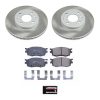 2006-2007 Kia Rio, Hyundai Accent Front Semi-Coated Rotor Brake Assembly - Premium Replacement