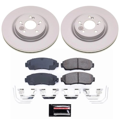 2020-2022 Honda CR-V Front Z17 Coated Brake Rotor and Ceramic Pad Assembly - Premium Replacement