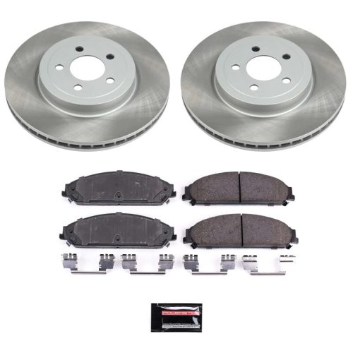 2006-2014 Dodge Magnum & Challenger Heavy-Duty Front Semi-Coated Rotor Brake Assembly with Ceramic Pads - Premium Replacement