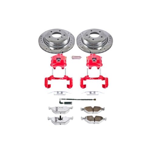 2001-2005 BMW 325xi Rear Z26 Street Warrior Brake Upgrade Kit with Drilled & Slotted Rotors - Premium Replacement