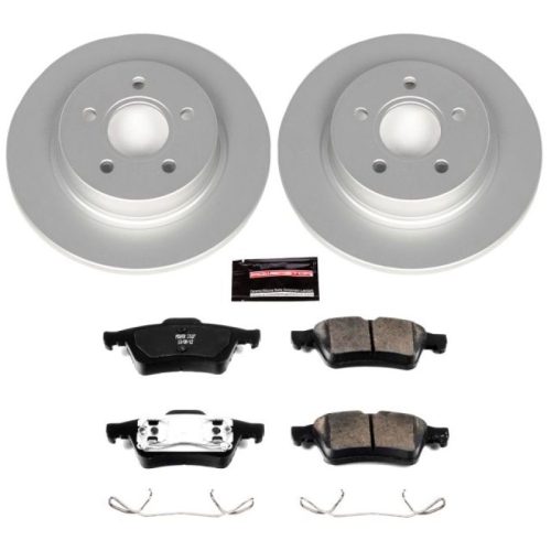 2004-2005 Volvo S40 and V50 Heavy-Duty Z23 Evolution Sport Coated Brake Rotor and Carbon-Fiber Ceramic Brake Pad Assembly - Premium Replacement