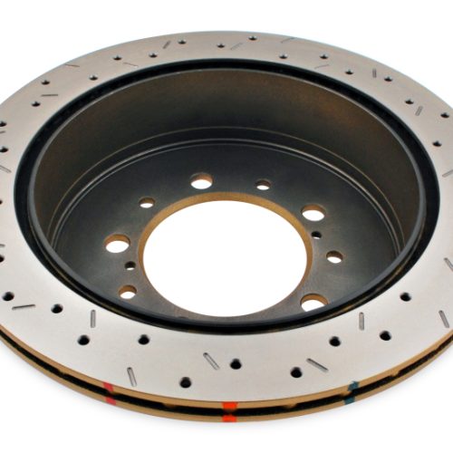 DBA 4000 Series Rear Drilled and Slotted Rotor for Toyota Land Cruiser and Tacoma 2007-13 - Premium Heavy-Duty Replacement