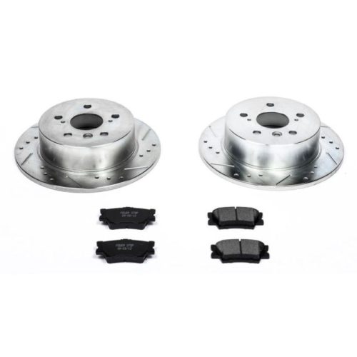 2006-2010 Hummer H3 Rear Brake Rotor and Pad Assembly - Heavy Duty Drilled & Slotted Performance Upgrade - Premium Replacement