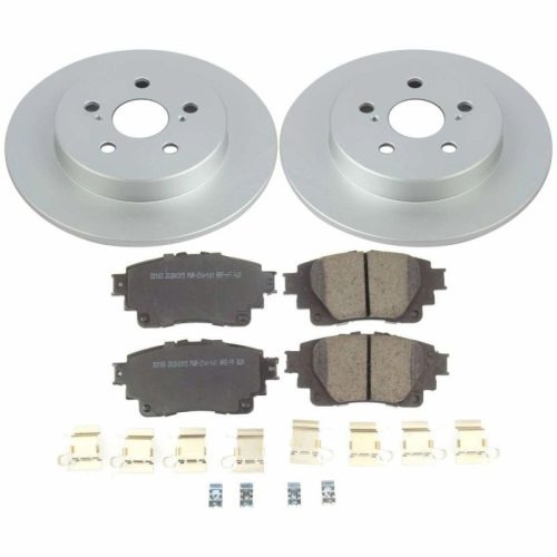2019-2021 Toyota Corolla Rear Brake Rotor and Ceramic Pad Assembly - Heavy-Duty Fleet Replacement