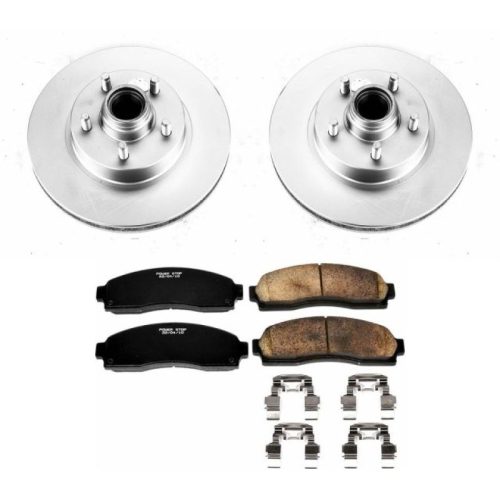 2003-2008 Ford Ranger Front Z17 Evolution Geomet Coated Brake Rotor and Ceramic Pad Assembly - Premium Replacement