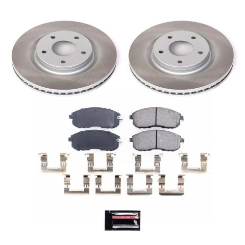 2011-2014 Nissan Juke Front Semi-Coated Rotor Brake Kit with Ceramic Pads - Premium Replacement
