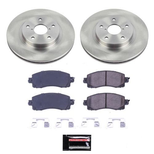 2019-2022 Subaru Forester Front Semi-Coated Rotor Brake Assembly with Low-Dust Ceramic Pads - Premium Replacement