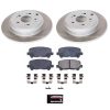 2011-2012 Honda Odyssey Rear Semi-Coated Rotor Brake Assembly with Ceramic Pads - Premium Replacement