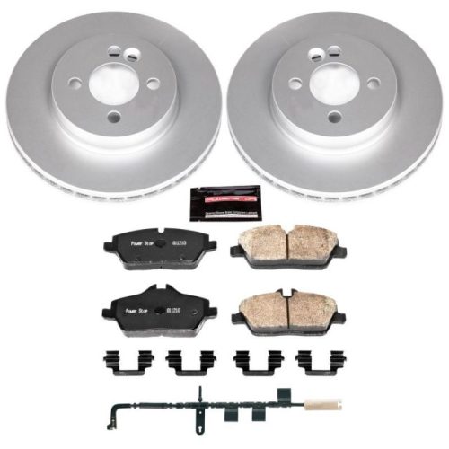 2010-2007 Mini Cooper Front Brake Rotor and Pad Assembly - Heavy Duty Performance and Towing Reliability - Premium Replacement