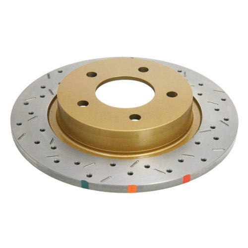 DBA 4000 Series XS Rotor for Mazda 3 and MazdaSpeed3 Rear Drilled and Slotted Replacement - Heavy-Duty Performance - Image 3