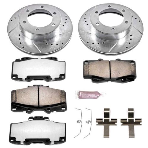 1995-2000 Toyota 4Runner & Tacoma Heavy-Duty Z36 Truck & Tow Brake Upgrade Kit with Drilled & Slotted Rotors - Premium Replacement