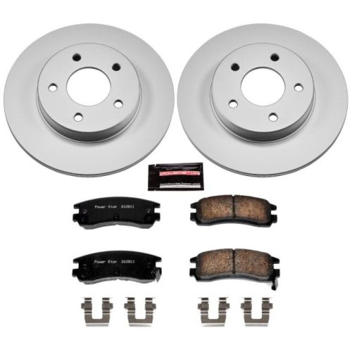 1992-1994 Cadillac Eldorado & Seville Rear PowerStop Z17 Evolution Geomet Coated Brake Rotor and Ceramic Brake Pad Assembly - Premium Replacement