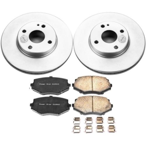 1995-2001 Mazda Miata Front Z17 Evolution Geomet Coated Brake Rotor and Pad Assembly - Premium Replacement