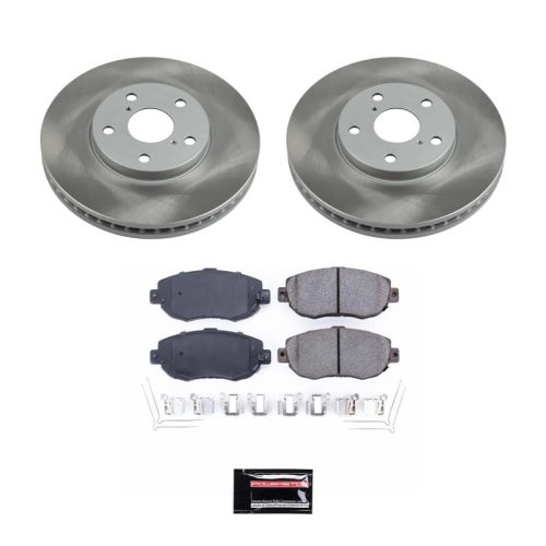 2001-2004 Lexus GS300 & GS430, 2002-2004 Lexus IS300 Front Semi-Coated Rotor Brake Assembly - Premium Replacement