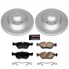 2004 Volvo C70, 2000-1998 Volvo V70 Front Z23 Evolution Sport Coated Brake Rotor and Carbon-Fiber Ceramic Pad Assembly - Premium Replacement