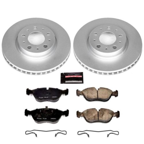 2004 Volvo C70, 2000-1998 Volvo V70 Front Z23 Evolution Sport Coated Brake Rotor and Carbon-Fiber Ceramic Pad Assembly - Premium Replacement