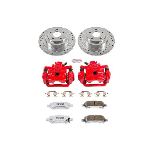 2001-2005 Subaru Legacy & Baja Rear Z26 Street Warrior Brake Upgrade Kit with Powder Coated Calipers - Premium Replacement