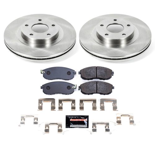 2002-2005 Nissan Maxima & Altima Front Track Day Brake Kit - Heavy-Duty Performance Disc Brake Rotors and Ceramic Brake Pads - Premium Replacement