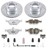 2000-2003 BMW 528i Front Z26 Street Warrior Brake Upgrade Kit - Drilled & Slotted Rotors, Carbon-Fiber Ceramic Pads with Hardware for Heavy-Duty Performance and Towing Reliability - Premium Replacement