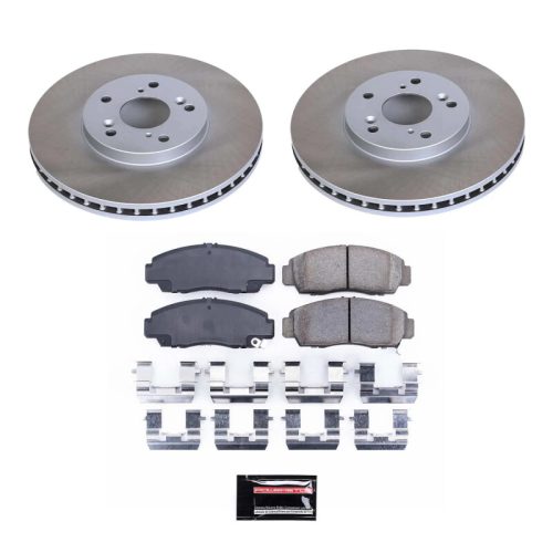 2003-2009 Honda Accord Front Semi-Coated Rotor Brake Kit with Ceramic Pads - Premium Replacement