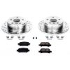 2000-2004 Toyota Avalon Rear Brake Upgrade Kit with Drilled & Slotted Rotors and Carbon-Fiber Ceramic Pads - Premium Replacement