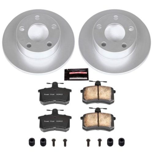2000-2001 Audi A4 Quattro Rear Brake Rotor and Carbon-Fiber Ceramic Brake Pad Assembly - Premium Replacement